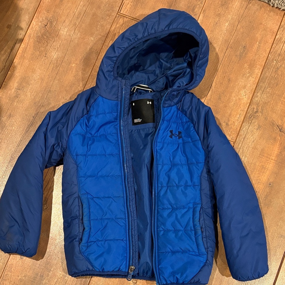 Under Armour Navy Quilted Hooded Jacket
